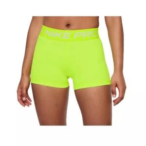 NEW! Nike [M] Women's Pro 3'' DRI-FIT Training Shorts, Volt CZ9857-702